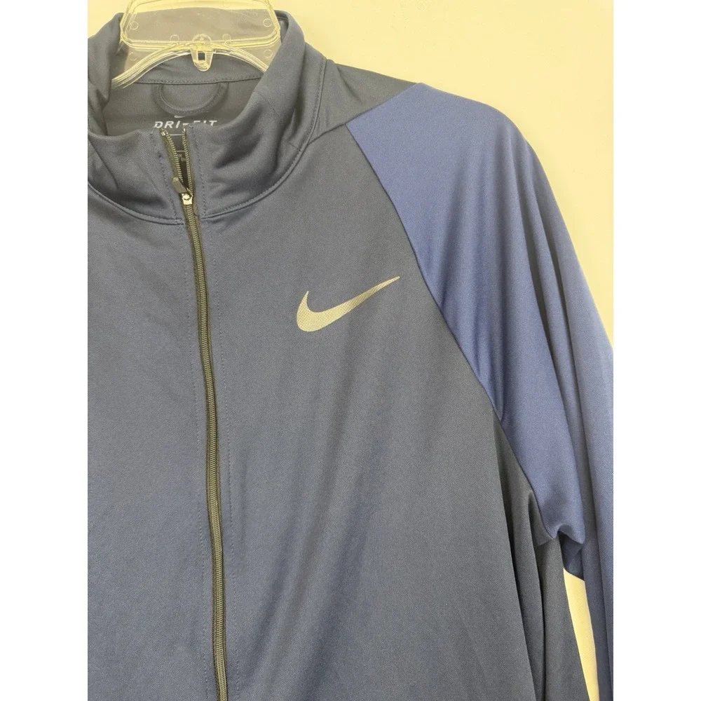 Nike Dri Fit jacket M full zip long sleeve high collar polyester